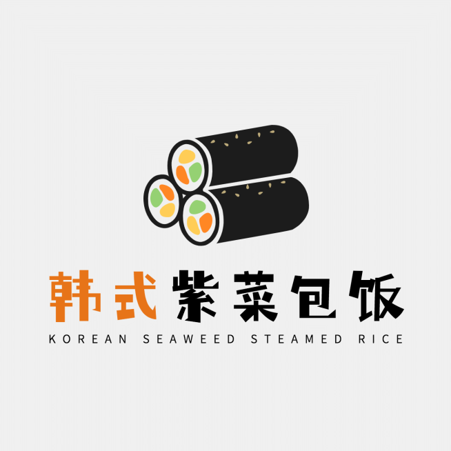 韩国料理宣传推广卡通门店LOGO预览效果