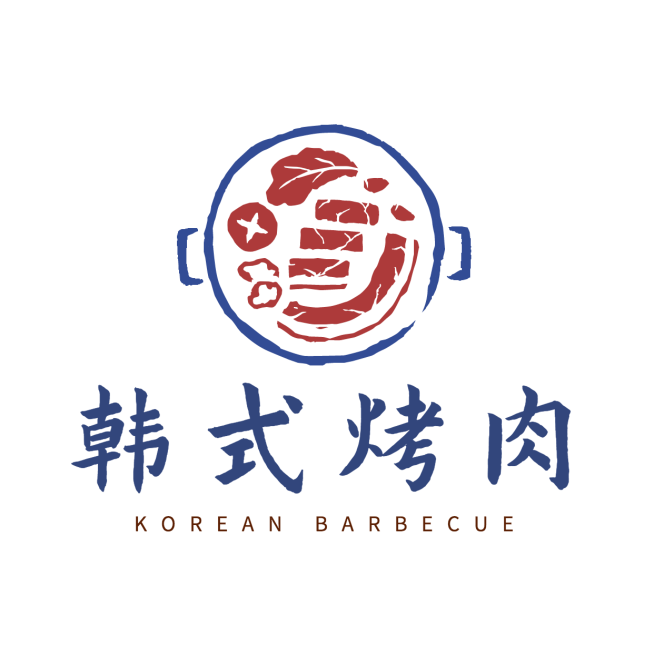 韩式烤肉宣传推广创意门店LOGO预览效果