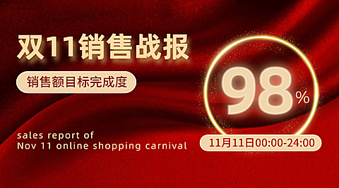 双十一销售战报广告banner
