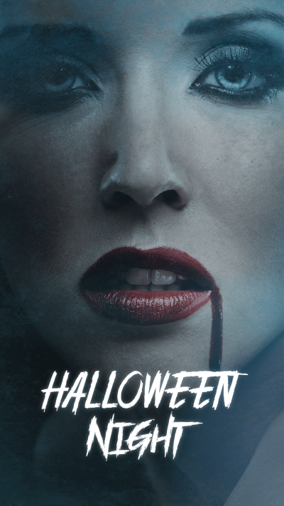 Halloween Night Festival Horrible Makeup Woman Instagram Story