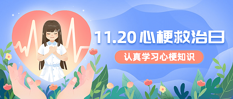 世界心梗救治日医疗知识手绘公众号首图