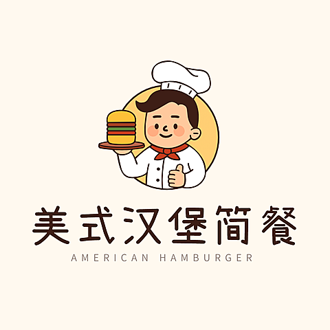 餐饮美食品牌宣传创意LOGO海报