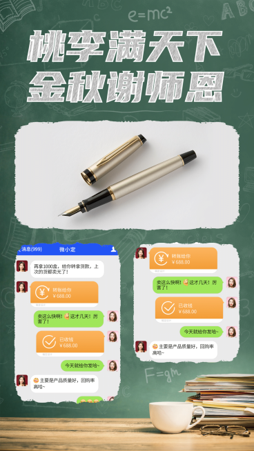 教师节晒单产品展示预览效果