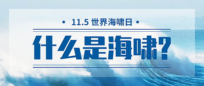 世界海啸日自然灾害科普预防实景公众号首图