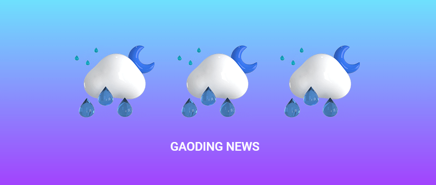 3D创意emoji降雨多云天气提示公众号首图