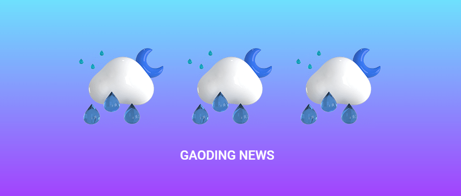 3D创意emoji降雨多云天气提示公众号首图预览效果