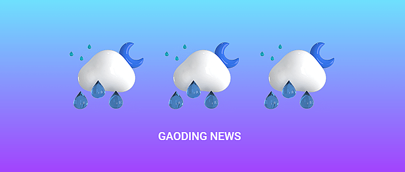 3D创意emoji降雨多云天气提示公众号首图