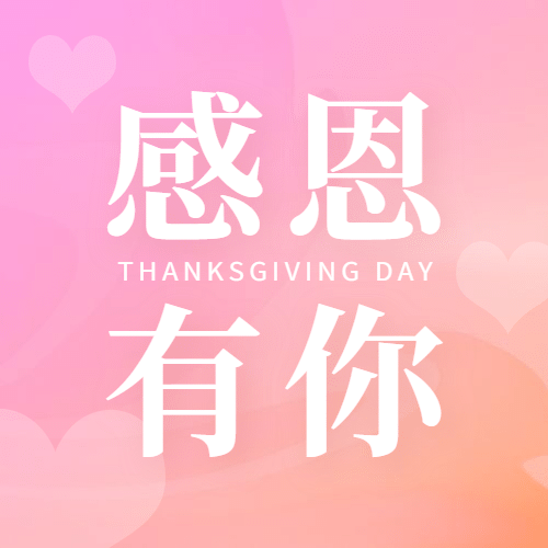 感恩节粉丝简洁渐变清新公众号次图预览效果