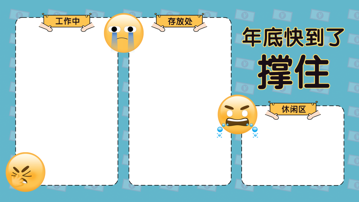趣味emoji打工人电脑分区壁纸预览效果