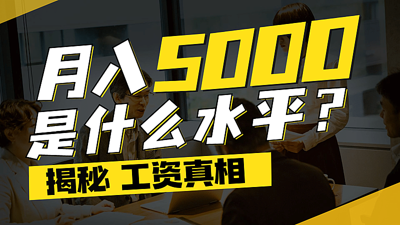 商业财经简约轻设计B站大字风横版视频封面