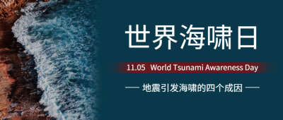 世界海啸日自然灾害科普预防实景公众号首图