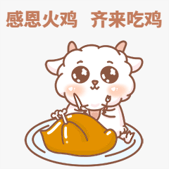 感恩节吃火鸡GIF动态表情包预览效果