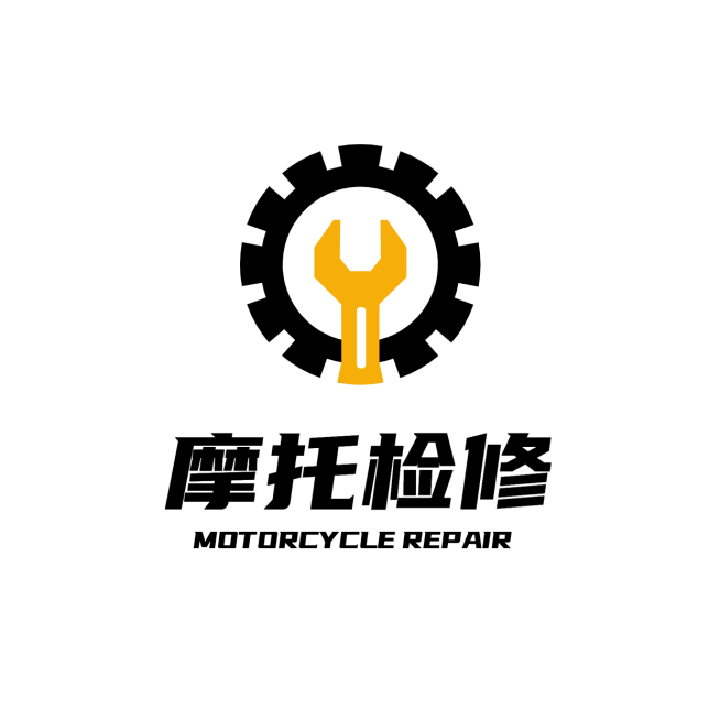 摩托维修检修服务创意LOGO预览效果