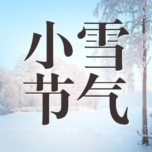 小雪节气祝福实景简约公众号次图预览效果