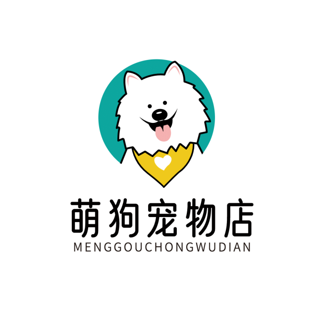 宠物服务门店卡通LOGO预览效果