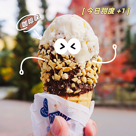 美食冰淇淋甜品美食分享记录模板