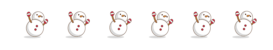 小雪节气可爱雪人GIF动态分割线预览效果