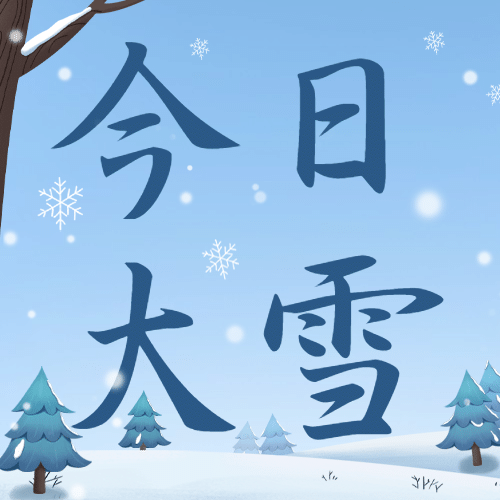 大雪节气女孩户外玩雪祝福公众号次图预览效果