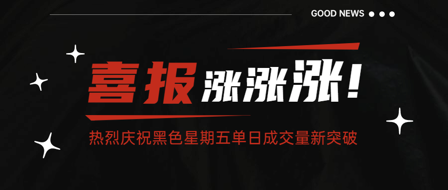 黑色星期五喜报公众号首图预览效果