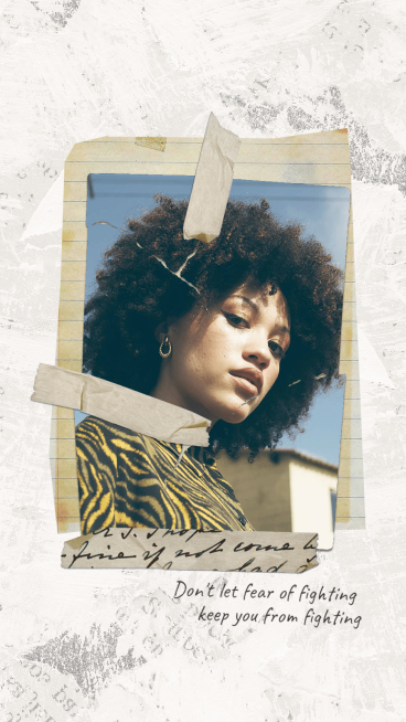 Creative Texture Background Paper Tearing Sunlight Woman Instagram Story预览效果