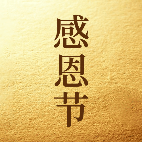 感恩节笔墨文艺简约合成祝福公众号次图预览效果