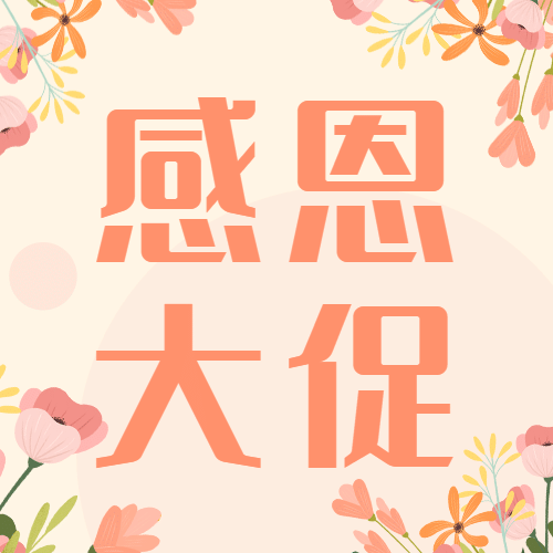 感恩节鲜花促销三重回馈清新公众号次图预览效果