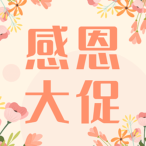 感恩节鲜花促销三重回馈清新公众号次图