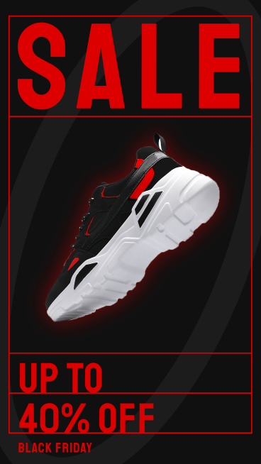 Fashion Black Friday Sport Shoes Discount Ecommerce Story预览效果