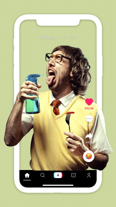 Social Media Interface Simulation Beverages Man Instagram Story