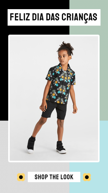 Fashion Brazil Children's Day Kiddy Clothes Discount Ecommerce Story预览效果