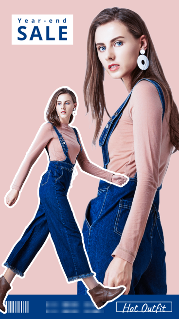 Fashion Women's Wear Year-End Sale Ecommerce Story预览效果