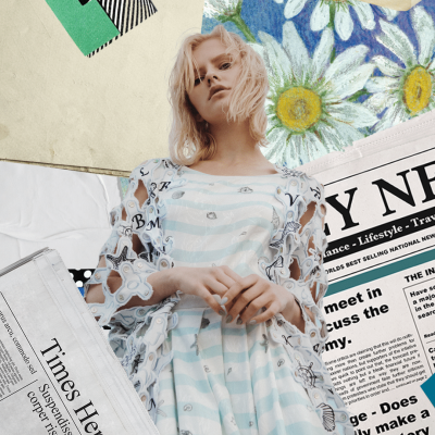 Fashion Newspaper Background Literary Woman Instagram Post