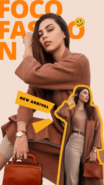 Brown Coat Fashionable Women's Wear New Arrival Promotion Ecommerce Story