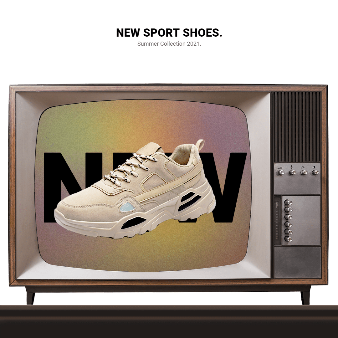 Creative Sport Shoes Display New Arrival Ecommerce Product Image预览效果