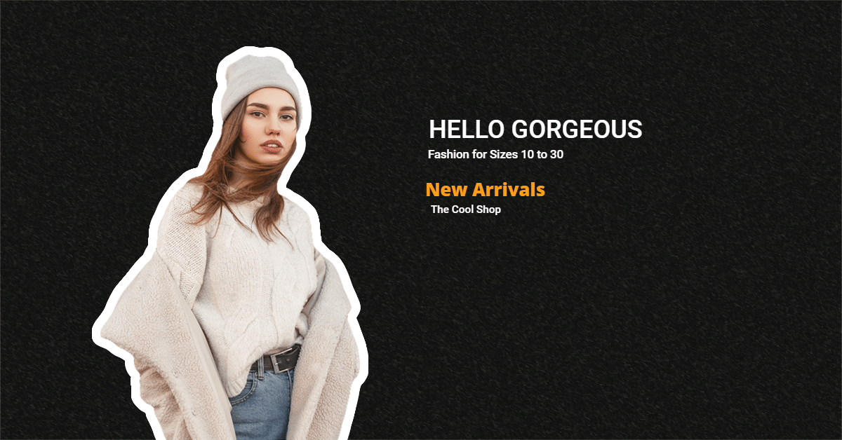 Large Woman’s Clothing New Arrival Template Promotion Poster Ecommerce Banner预览效果