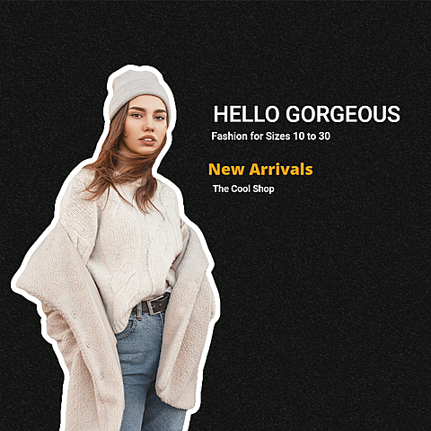 Large Women’s Clothing New Arrival Template Fashion Simple Style Poster Ecommerce Product