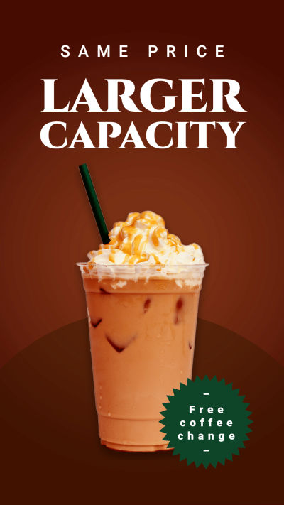 Matting Larger Capacity Drinks Promotion Simple Style Poster Ecommerce Story