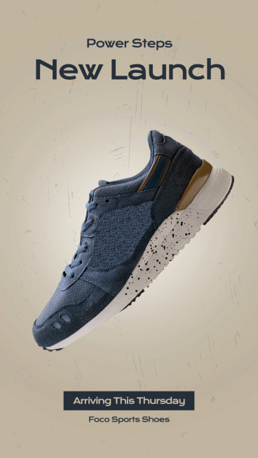 Retro Sports Shoes New Launch Display Ecommerce Story预览效果