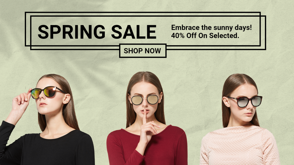 Spring sale ecommerce banner预览效果