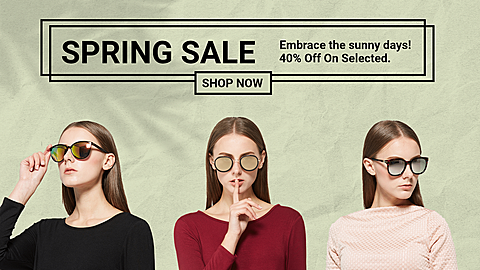 Spring sale ecommerce banner