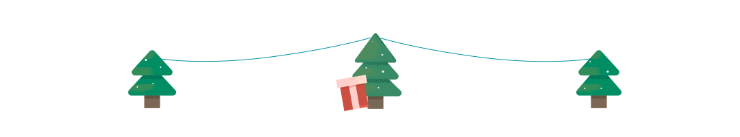 圣诞节圣诞树简约可爱GIF动态分割线
