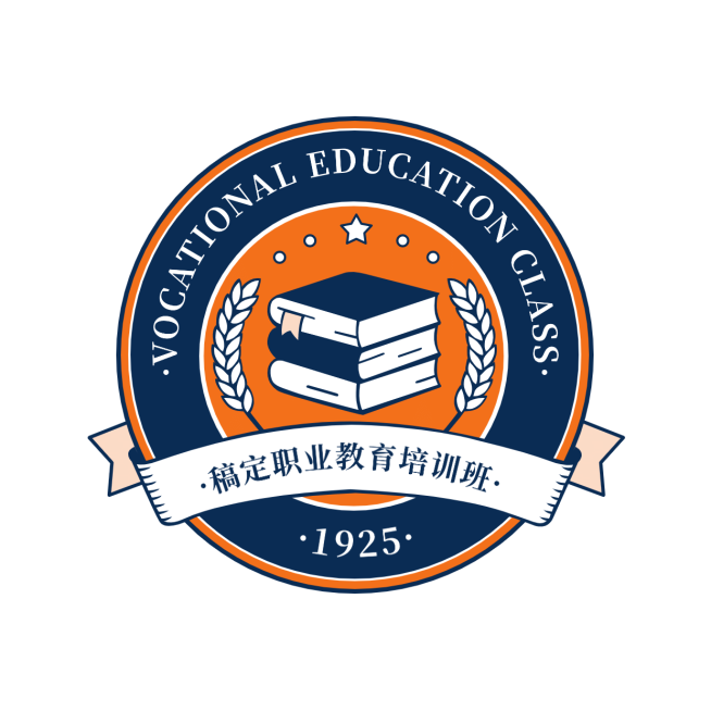 职业培训头像校徽手绘班徽logo预览效果