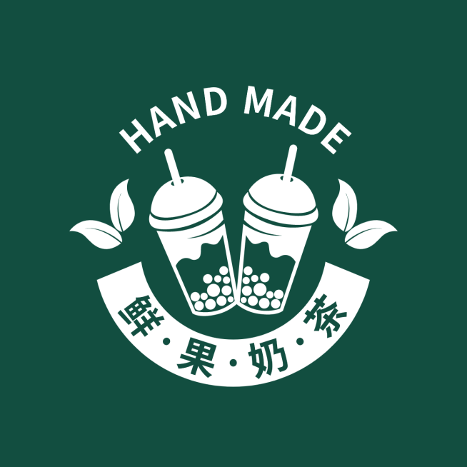 奶茶饮品品牌宣传LOGO简约微信头像预览效果