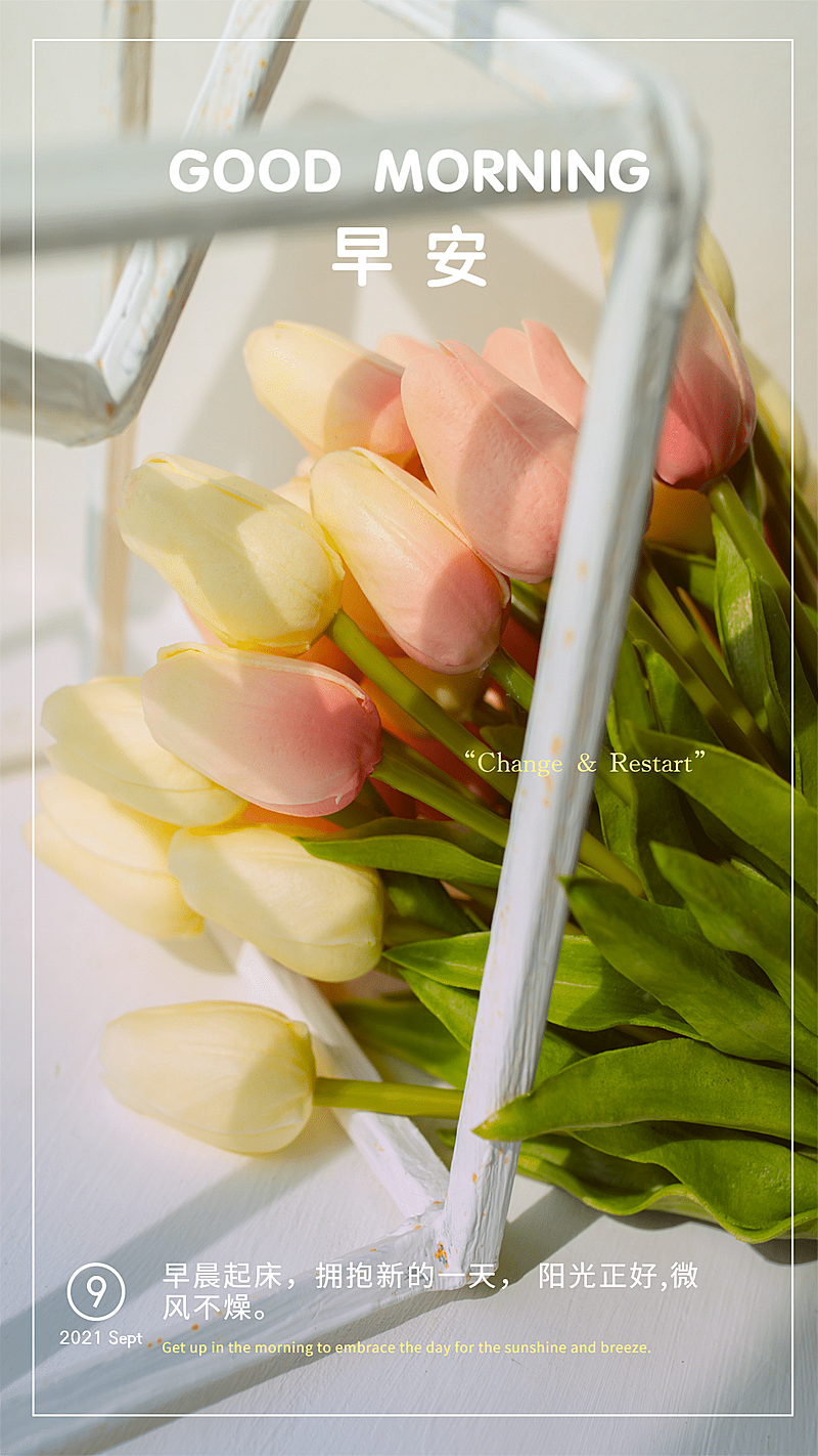 早安问候正能量手机海报