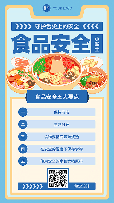 融媒体市监知识科普插画手机海报