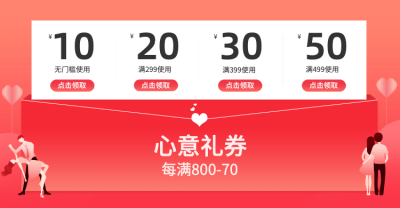 情人节时尚优惠券