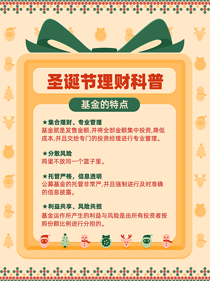 圣诞节金融保险知识科普可爱小红书配图