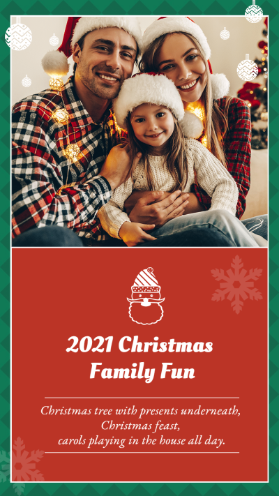 Literary Christmas Family Fun Group Display Instagram Story