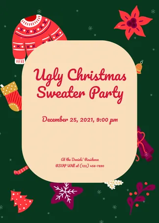 holiday invitation template