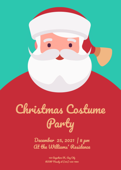 Christmas Costume Party Invitation Letter